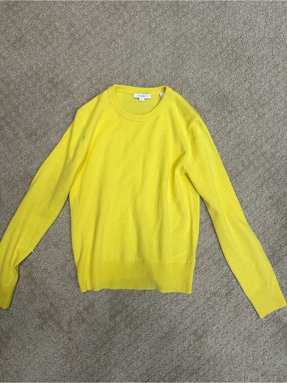 Vince Bright Yellow Crewneck Sweater